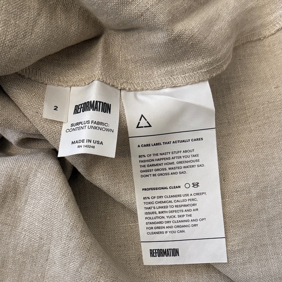 Reformation Natural Linen Skirt - Picture 4 of 6